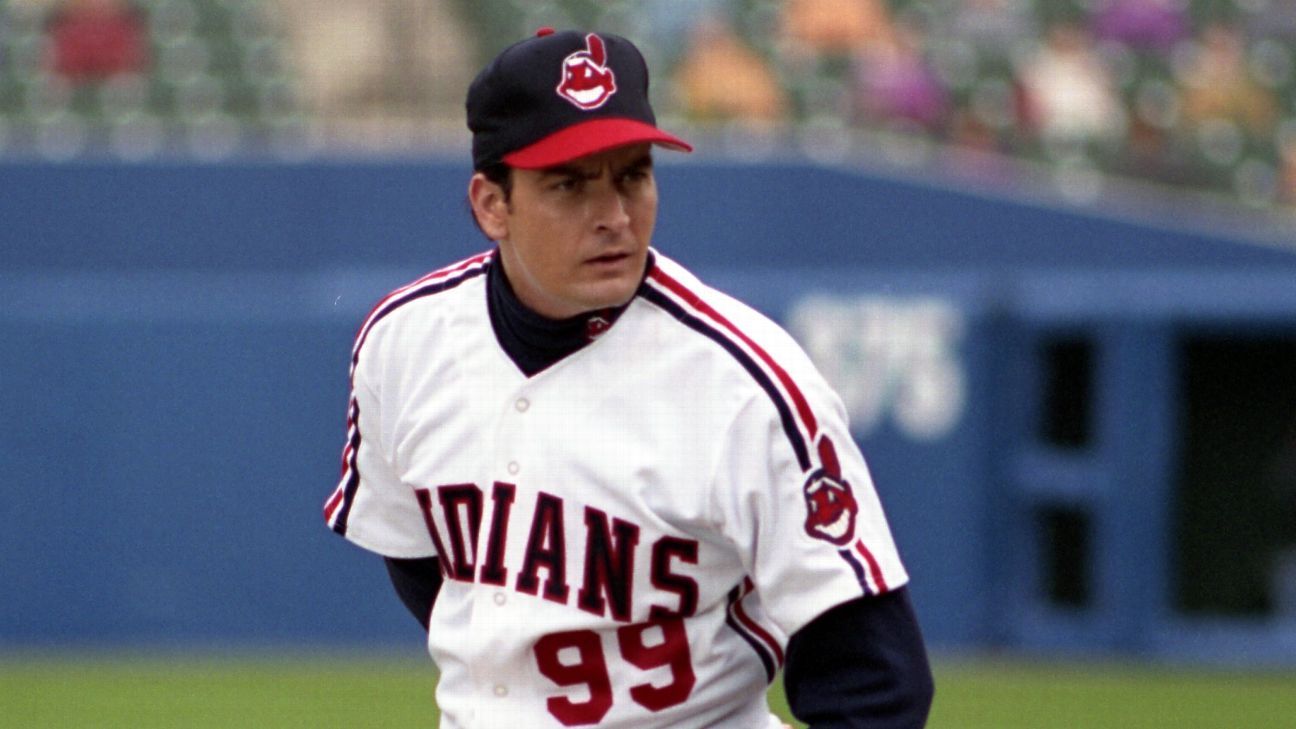 Actor charlie sheen who play wild thing in major league offers to