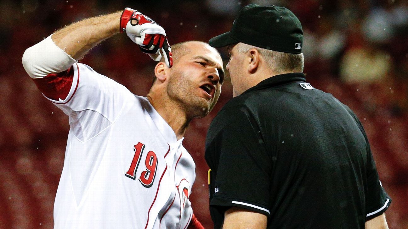 Reds' Joey Votto ejected after first at-bat in final game of the