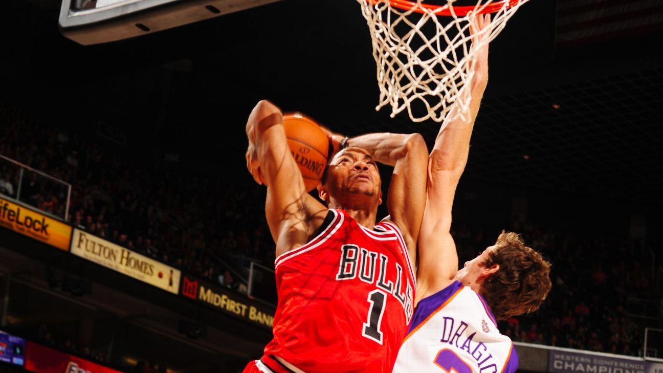 Derrick Rose Reverse Dunk