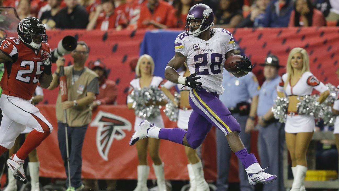 Adrian Peterson gets the best of Falcons' No. 1ranked run defense