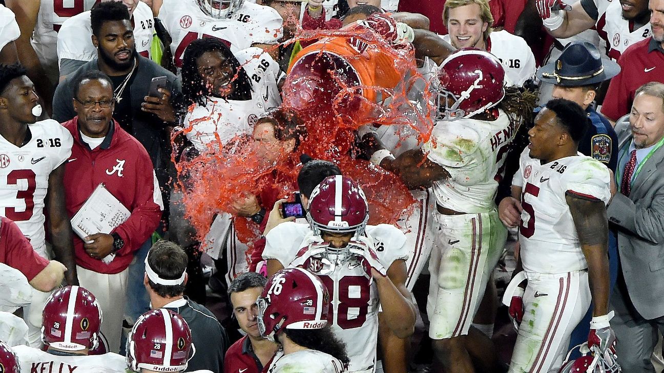 Alabama Crimson Tide coach Nick Saban teams play best championship