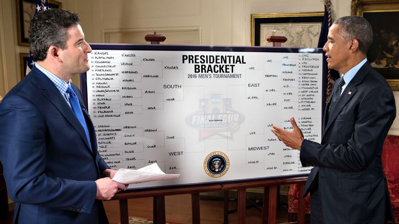 Obama picks Kansas, UConn to win NCAA tourneys – Orange County Register