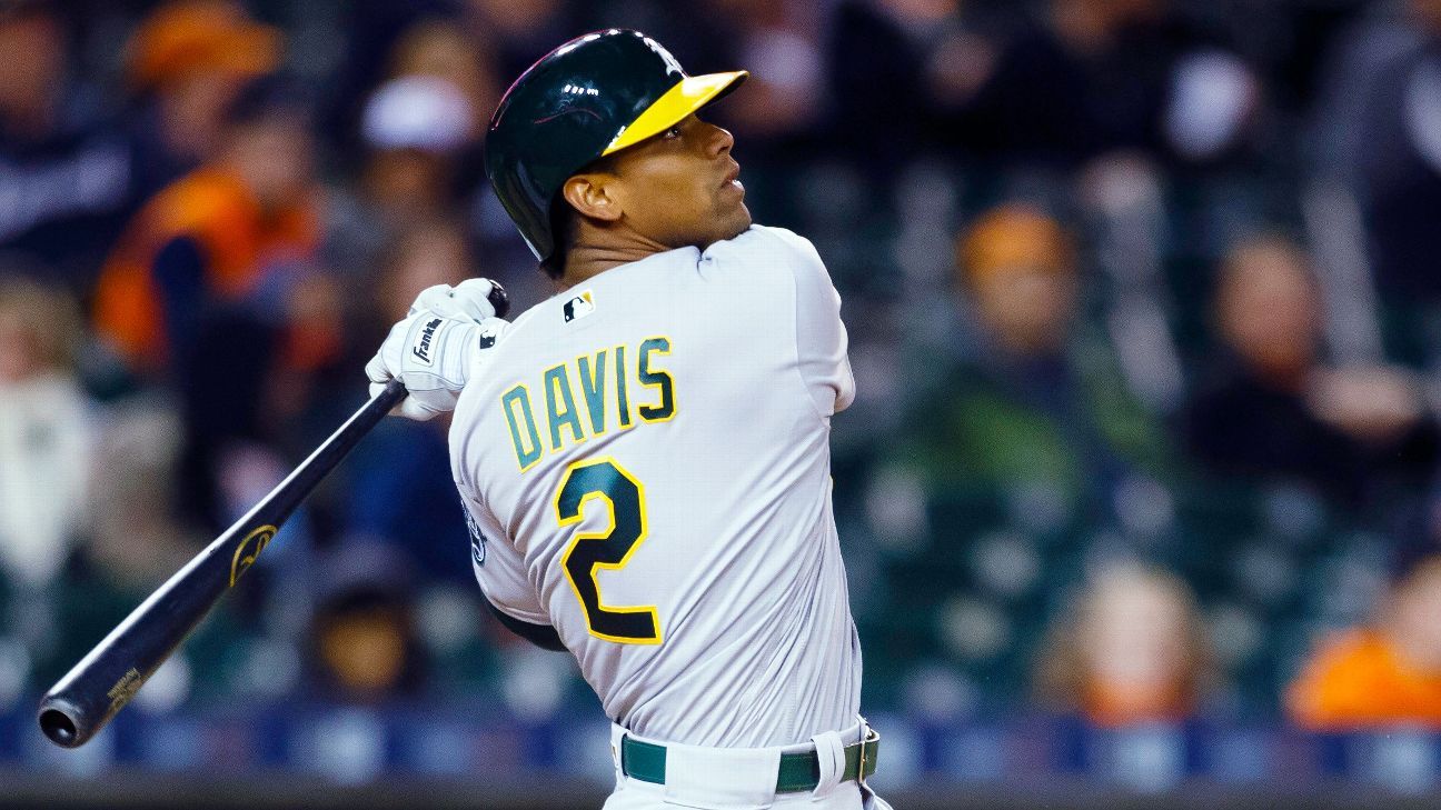 Khris Davis returns to A's, slugger back for stretch run