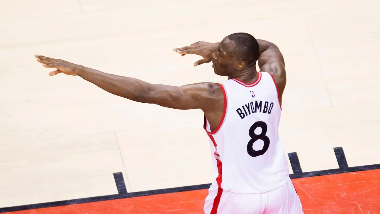 Bismack Biyombo - Toronto Raptors - Game-Worn Jersey - 2015-16