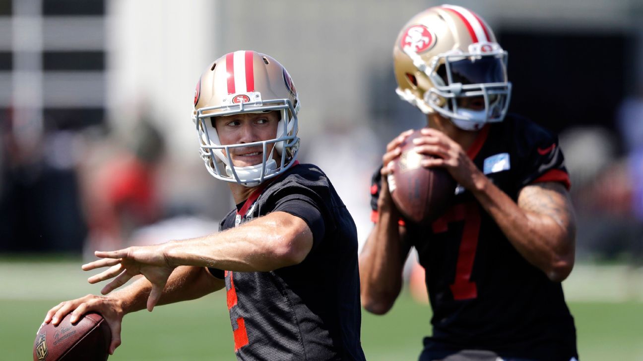 both-blaine-gabbert-colin-kaepernick-atop-49ers-depth-chart-at-qb