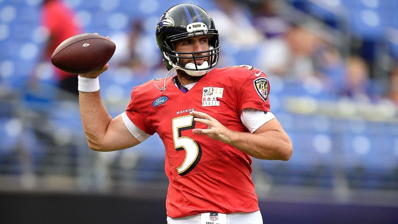 Status of Ravens quarterback Joe Flacco up in air with hip injury