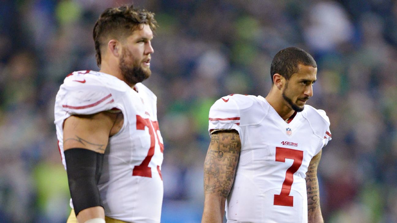 NFL on ESPN on X: Colin Kaepernick's all-black jersey at 49ers practice  yesterday is sleek (via @49ers)  / X