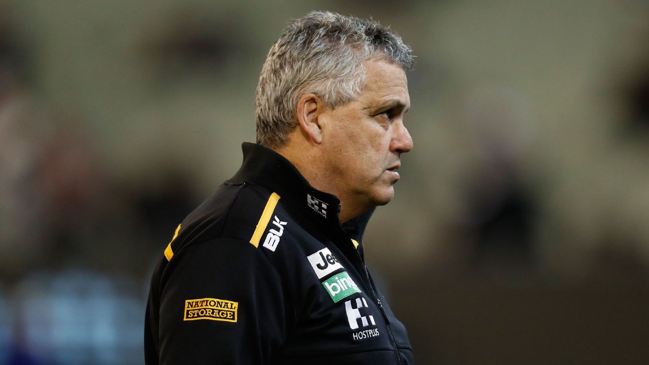 Axe falls on five Richmond Tigers' coaching staff ESPN