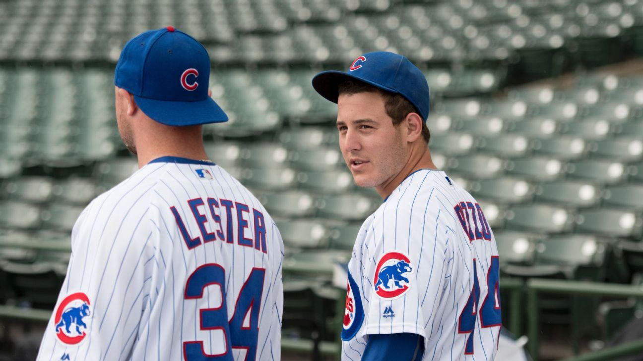 Cancer survivors and contenders, Anthony Rizzo and Jon Lester's