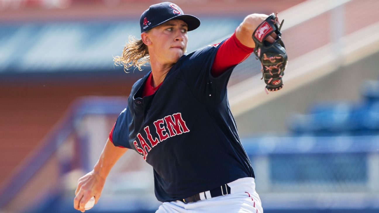 Red Sox prospect Michael Kopech throws 105-m.p.h. fastball - The