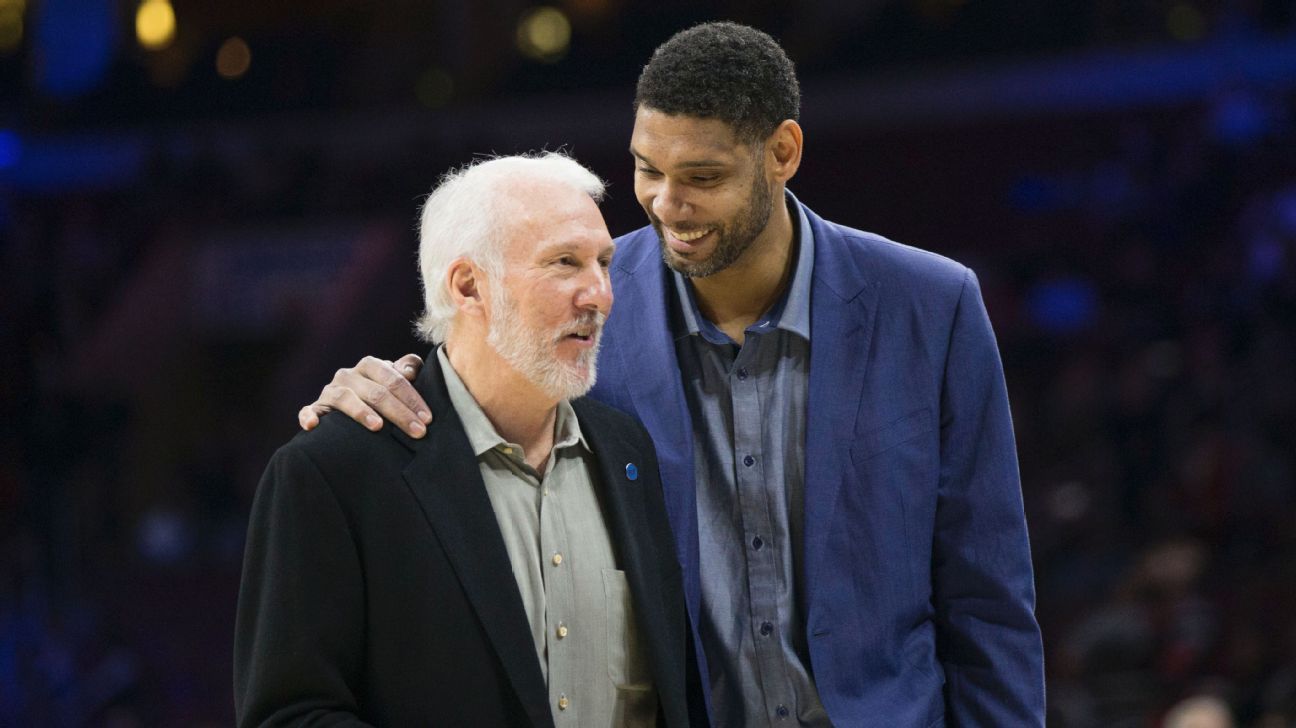 Gregg Popovich certain Tim Duncan doesn't have interest in coaching: He  may never go to a game the rest of his life