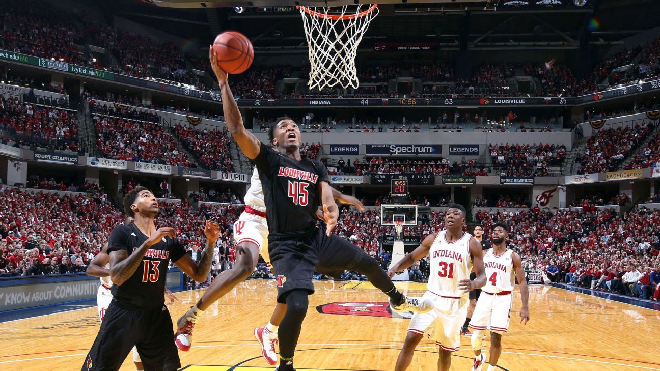 Donovan Mitchell leads Louisville Cardinals over Indiana Hoosiers - Men&#39;s College Basketball ...