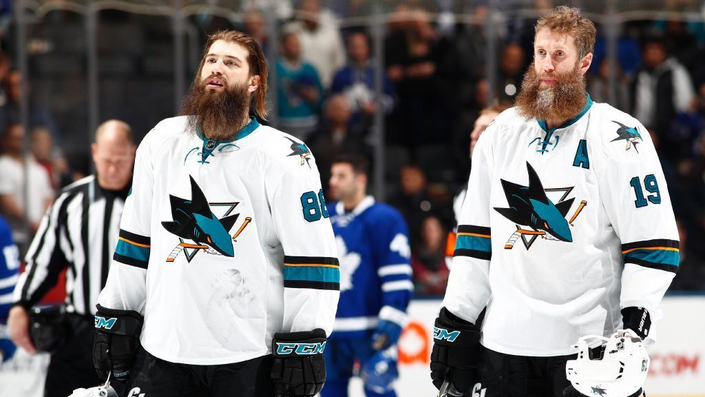 San Jose Sharks' Joe Thornton loses chunk of beard in fight with Nazem  Kadri of Toronto Maple Leafs - ESPN