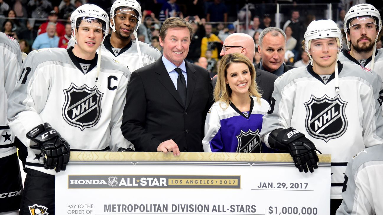 The 2017 NHL All-Star Pacific Division Team Jersey is photographed