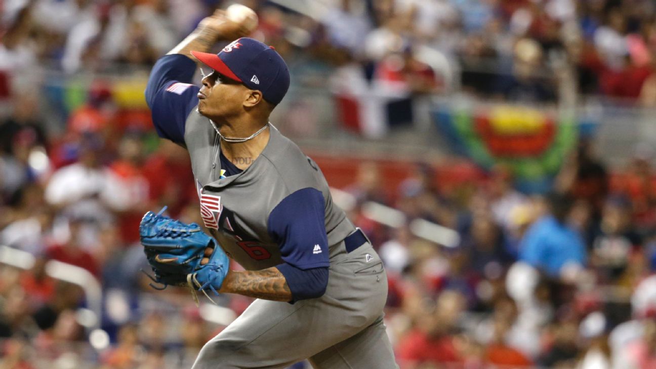 Stroman marcus usa rico puerto baseball classic world during jays inning diego pitch pitcher delivers mar states san united ca How is marcus stroman playing for puerto rico