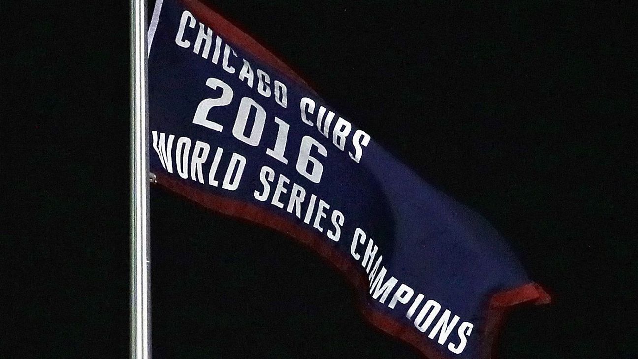 Chicago Cubs W CHAMPS Banner Flag