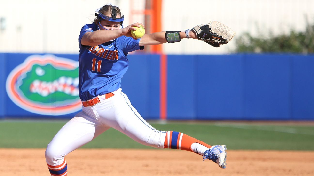2017 NCAA softball Florida Gators Kelly Barnhill named espnW player