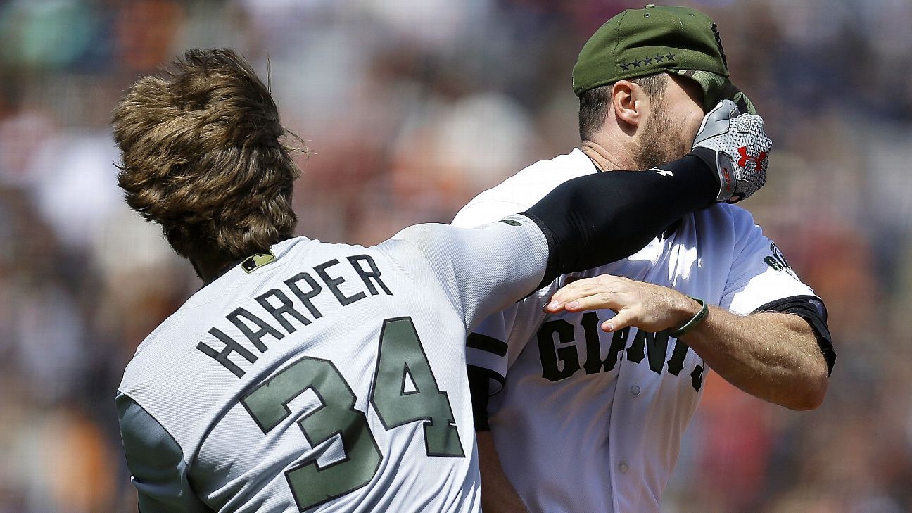 Phillies star Bryce Harper ejected, launches helmet into stands