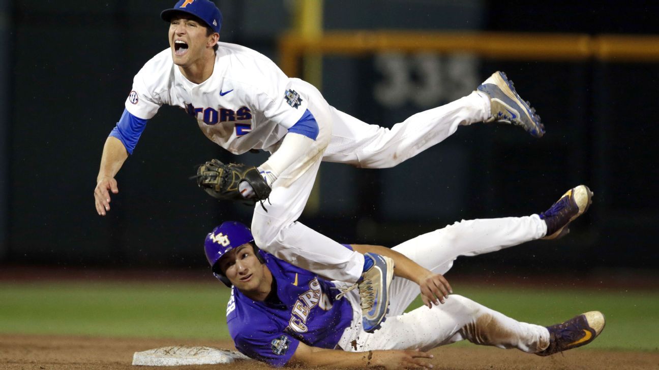 Runner interference call costs LSU Tigers a run in Game 2 of College World Series finals ESPN