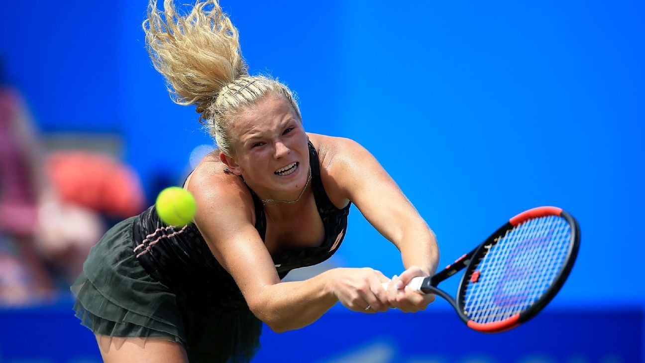 Swedish Open tennis final Katerina Siniakova defeats Caroline Wozniacki