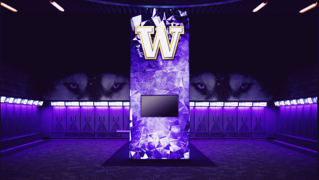 Washington Huskies Unveil New Led Filled Locker Room