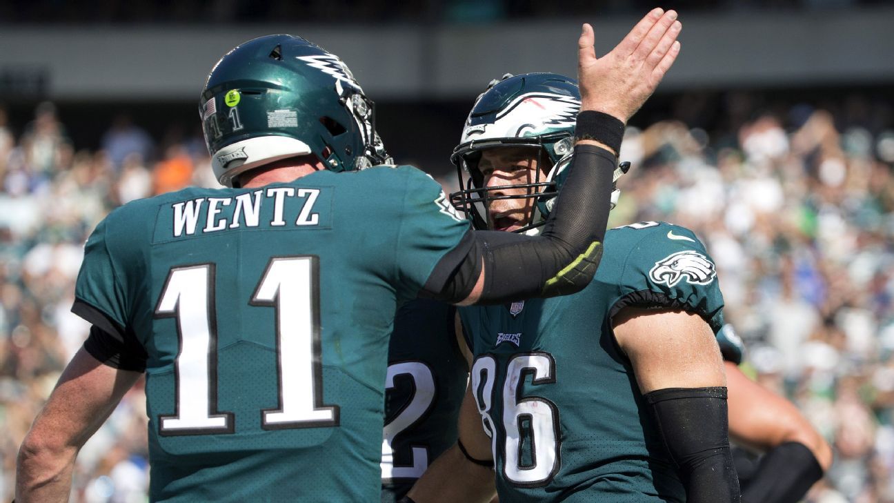 Zach Ertz' TD catch not overturned, stands as difference in Eagles