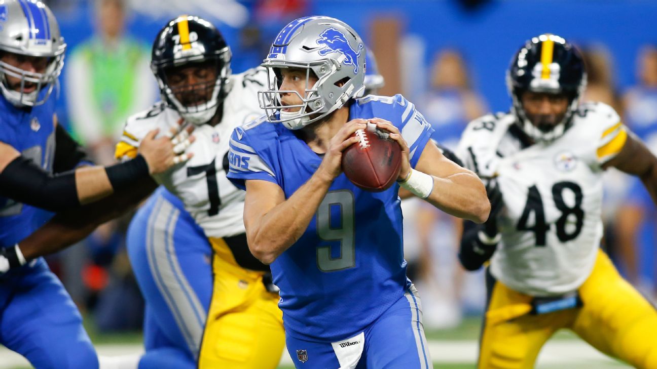 Matthew Stafford's five touchdowns send Lions to victory over miserable  Eagles, NFL