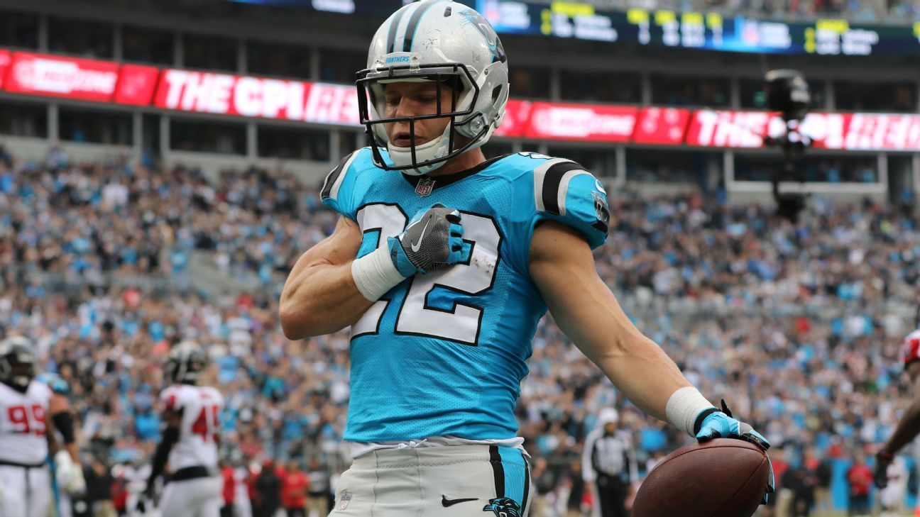 Panthers running back Christian McCaffrey quietly on a 