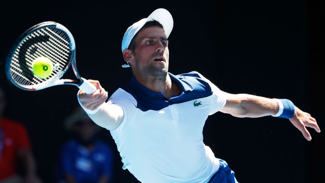 Australian Open Stats say Novak Djokovic is playing AOK ESPN