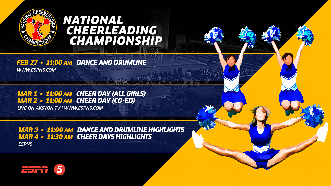 Livestream National Cheerleading Championship (February 27) ESPN