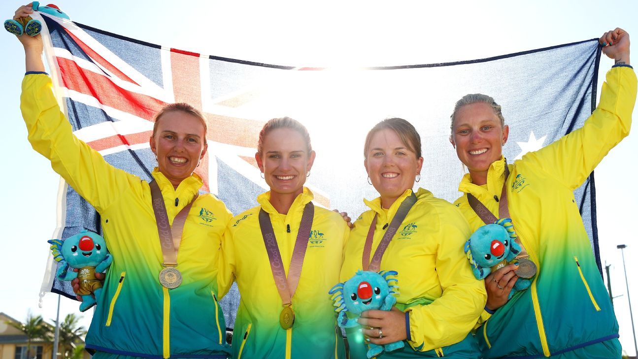 Aussie women's fours win lawn bowls gold at the 2018 Commonwealth Games