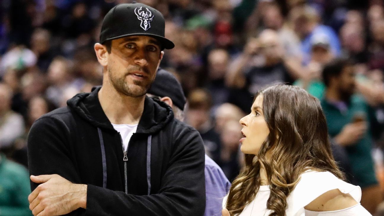 Danica Patrick Supports Aaron Rodgers at Packers Practice