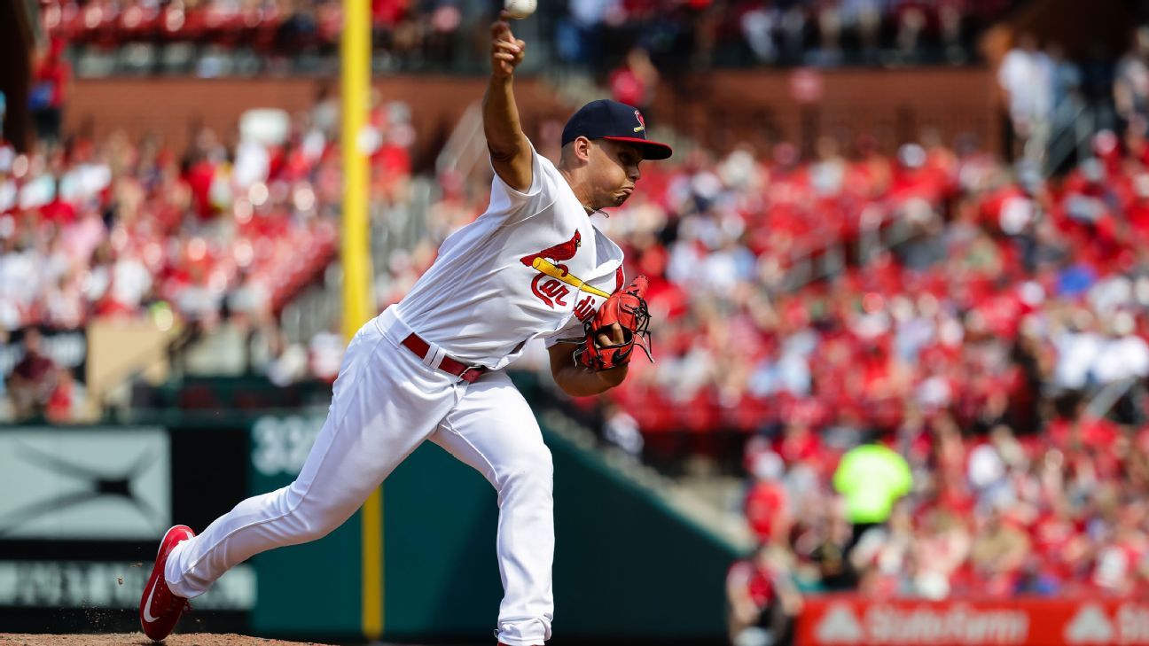 Jordan Hicks of St. Louis Cardinals throws two 105-mph pitches