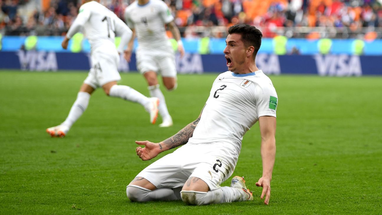 Jose Maria Gimenez brilliant in securing Uruguay's last-gasp ...