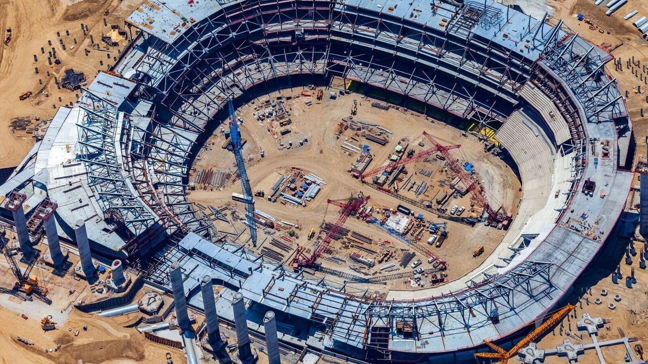 Rams, Chargers fans get an aerial view of new L.A. stadium's