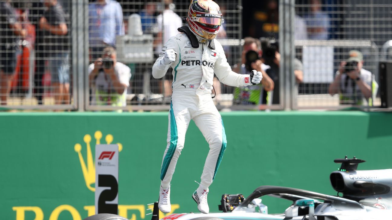 Emotional Lewis Hamilton makes Silverstone history in style - ESPN