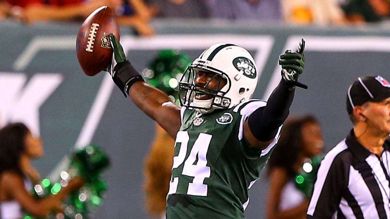 NY Jets' Darrelle Revis, Nick Mangold, D'Brickashaw Ferguson make