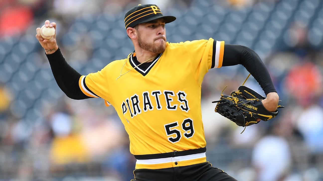 Pittsburgh Pirates player wears face mask during game that was