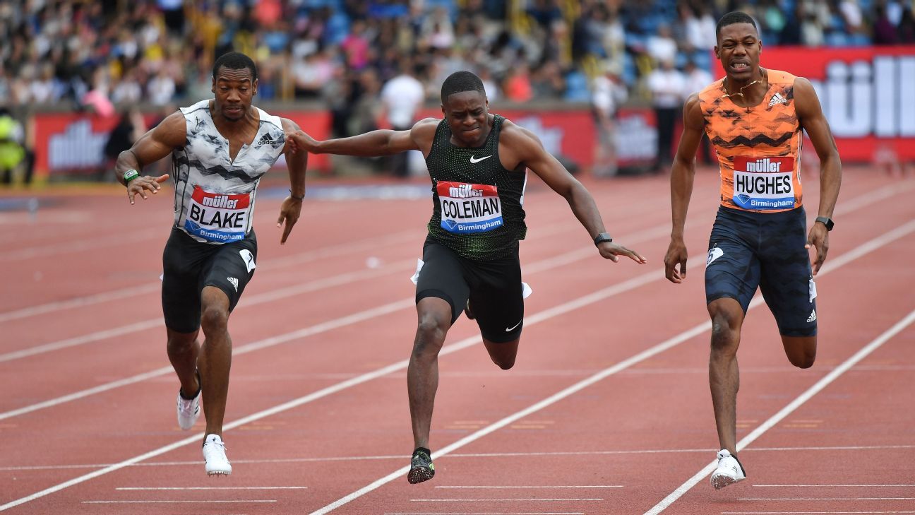 Diamond League Christian Coleman edges Reece Prescod in 100m photo