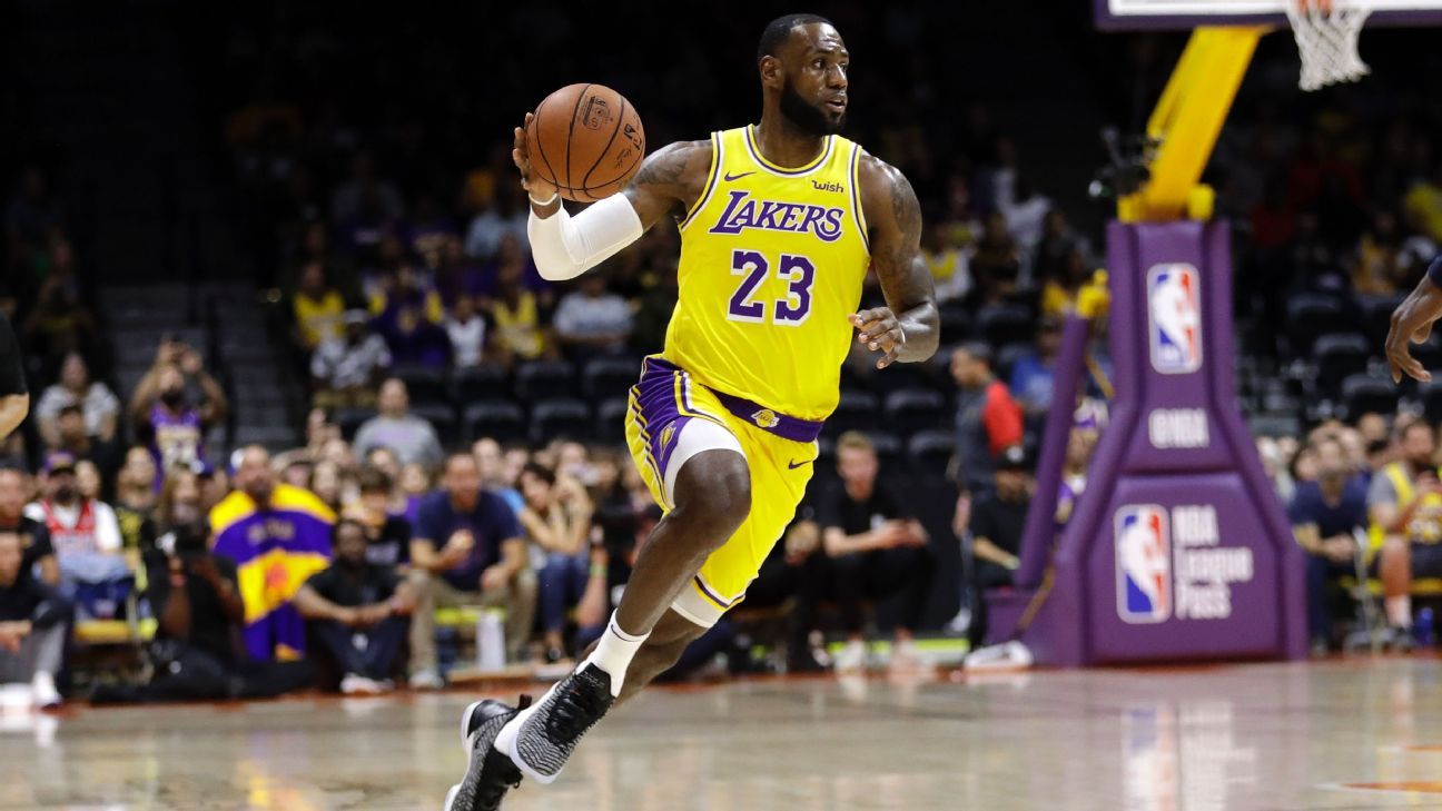 LeBron James First Lakers Practice 