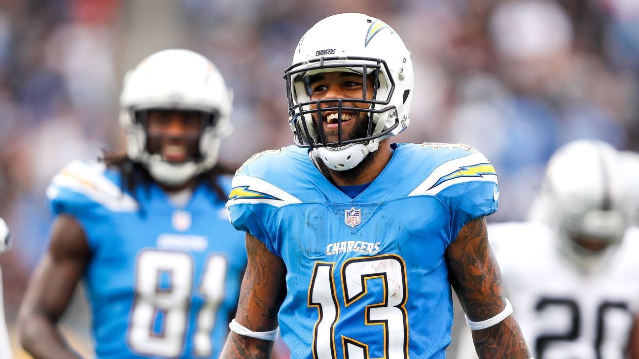 Los Angeles Chargers wide receiver Keenan Allen runs against the Carolina  Panthers during an NFL football game Sunday, Sept. 27, 2020, in Inglewood,  Calif. (AP Photo/Alex Gallardo Stock Photo - Alamy