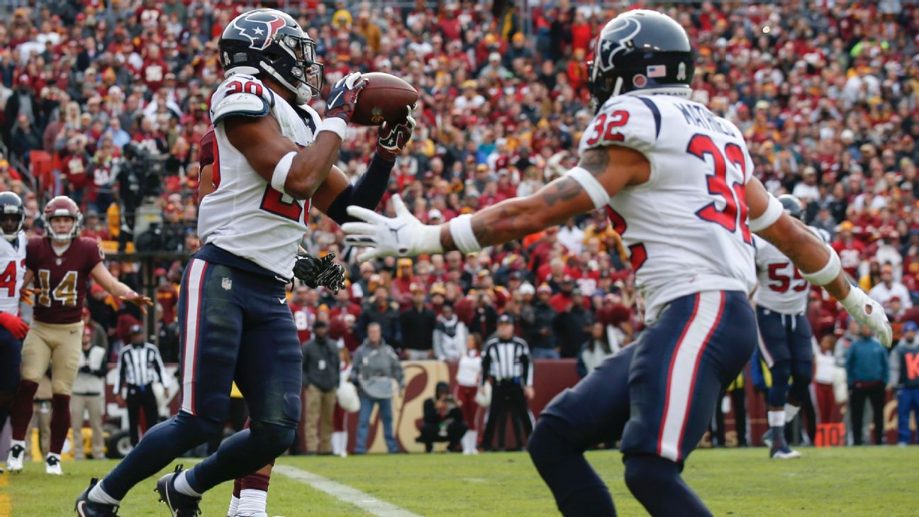 Watch: Texans' Justin Reid returns interception 101 yards for TD - ESPN -  Houston Texans Blog- ESPN