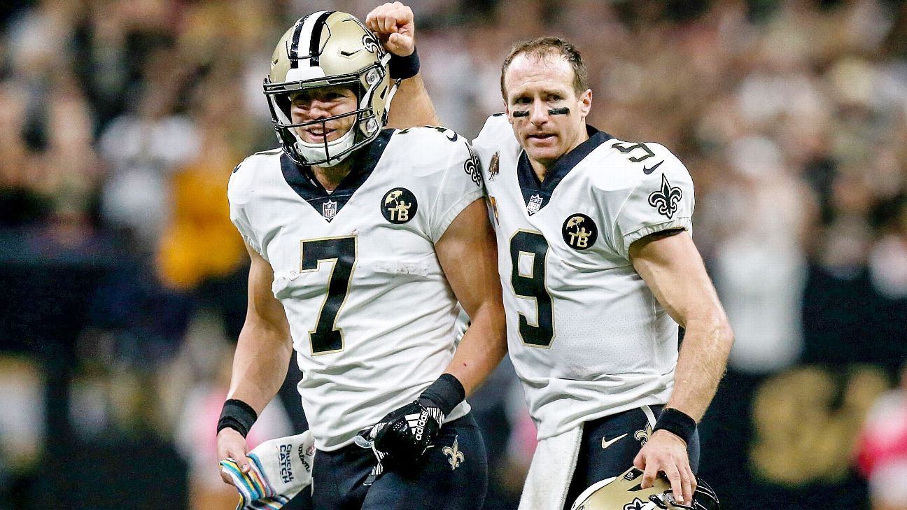 Drew Brees' historic season from the 15 Saints who caught 