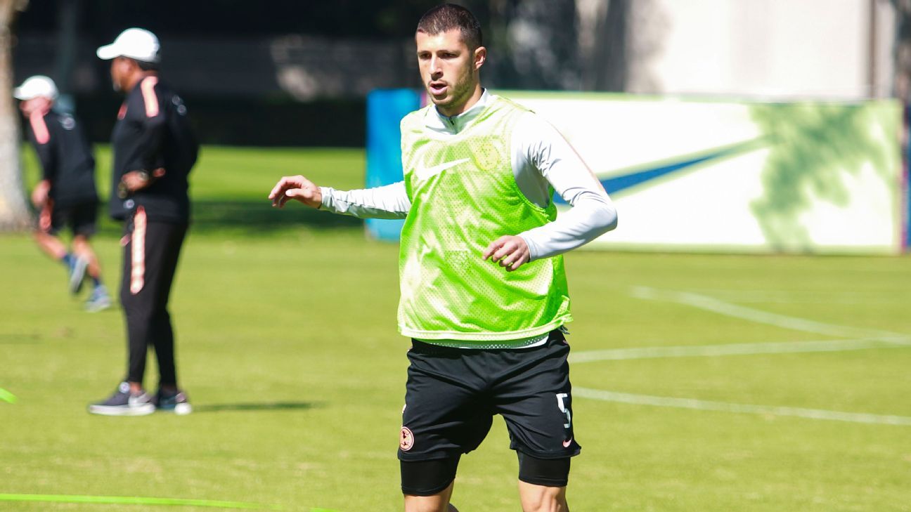 Guido Rodríguez no terminó el entrenamiento con América ESPN