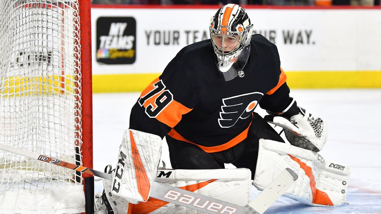 Flyers' Carter Hart hid injury that will sideline him for at least 7-10 days
