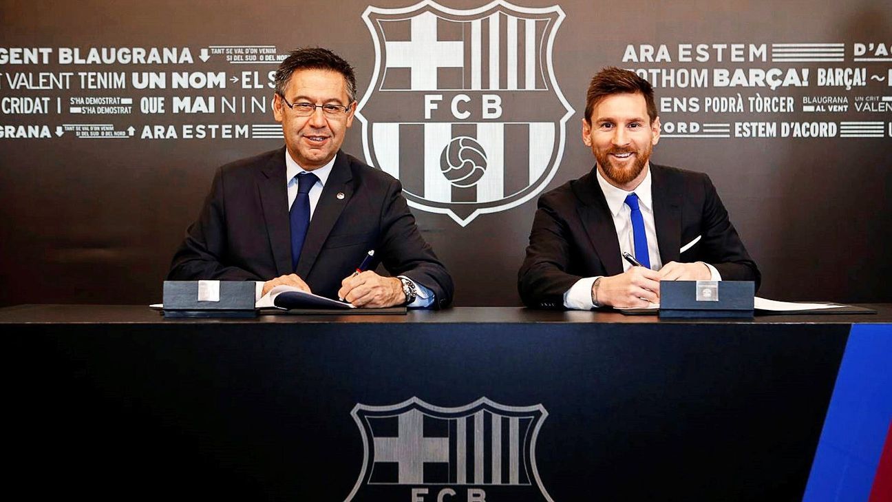 Barcelona president Bartomeu wants to keep Messi with club 'forever'