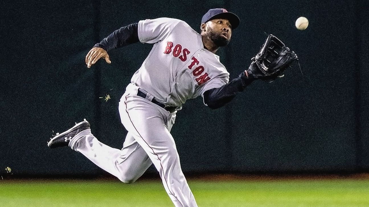 Boston Red Sox's Jackie Bradley Jr. just missing third child's