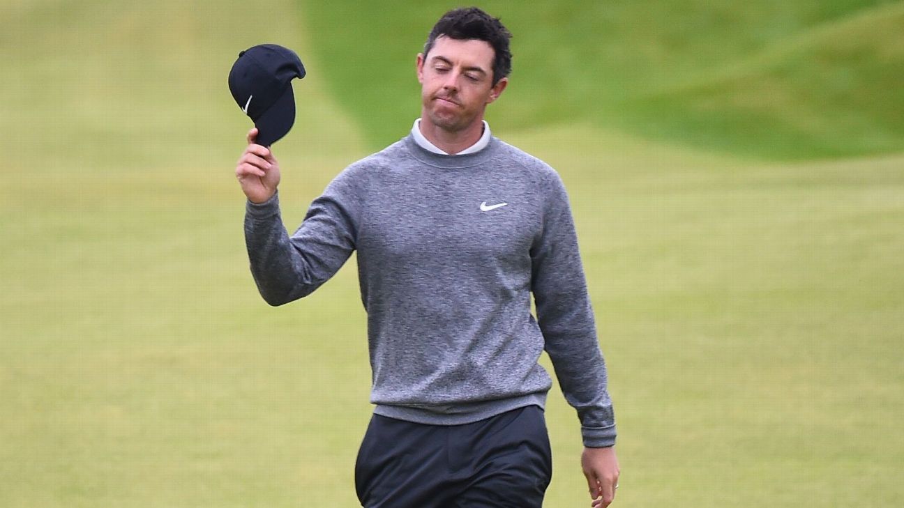 McIlroy's inspired rally falls 1 shot shy of cut line ESPN