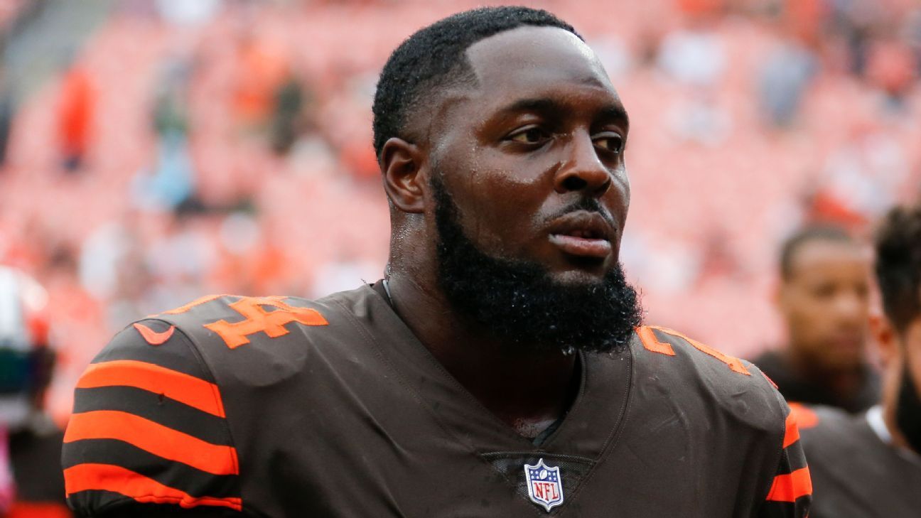 Browns' Nick Harris set to start with Chris Hubbard, Wyatt Teller injured