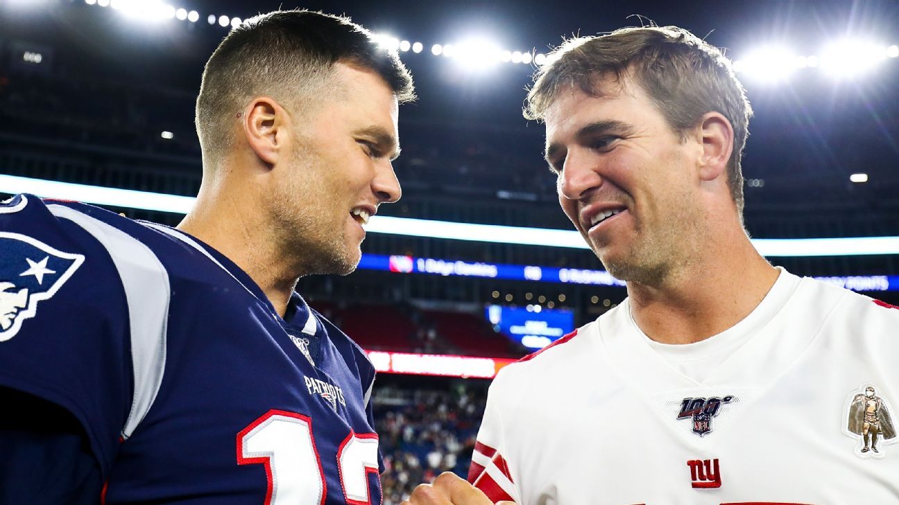 Retired QB Eli Manning joins Twitter, gets humorous welcome from Tom Brady - ESPN
